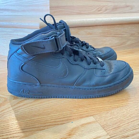 Nike Mens Air Force 1 Mid'07 Black Size 11.5 us - Picture 1 of 11